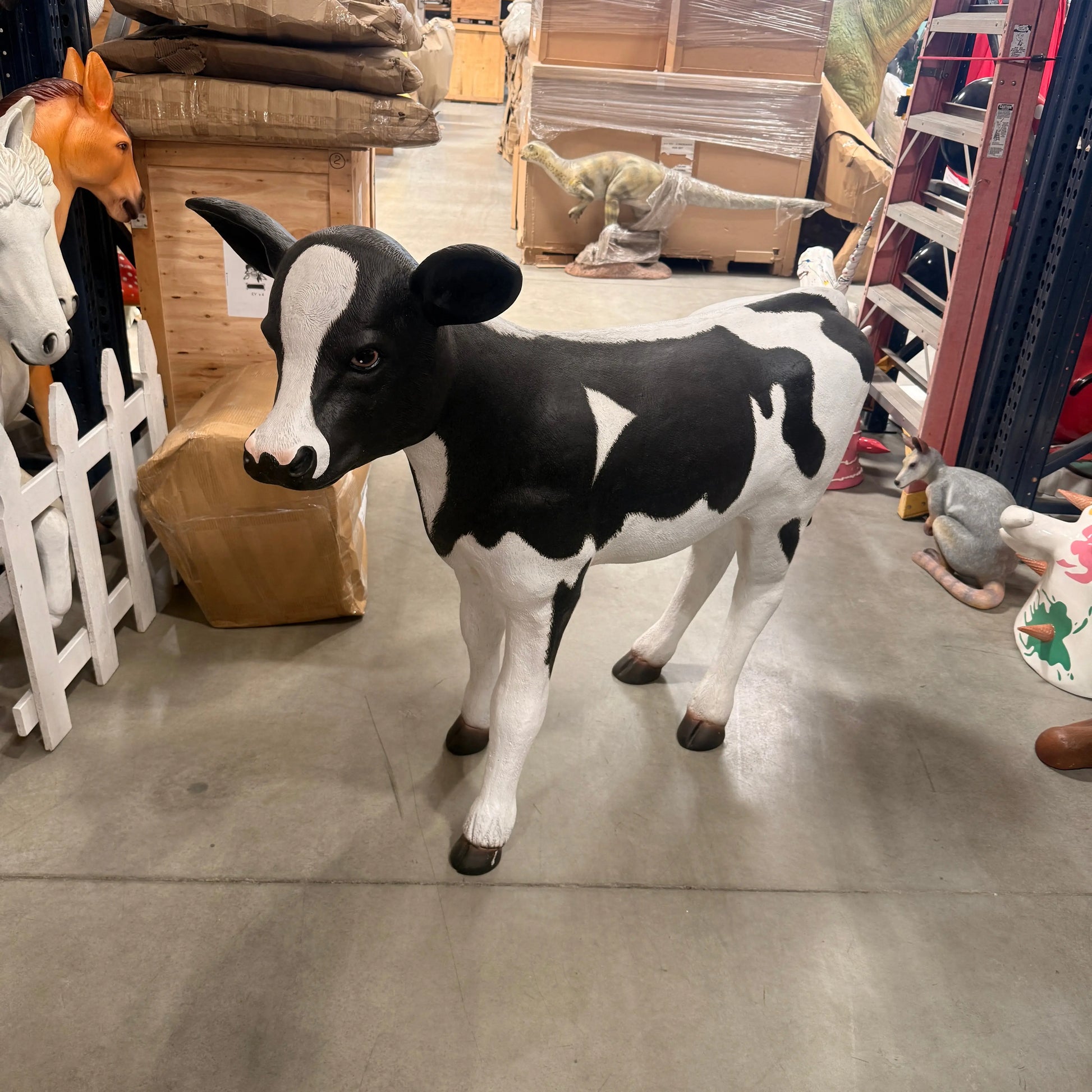 Holstein Calf Statue A0574-R007-PT