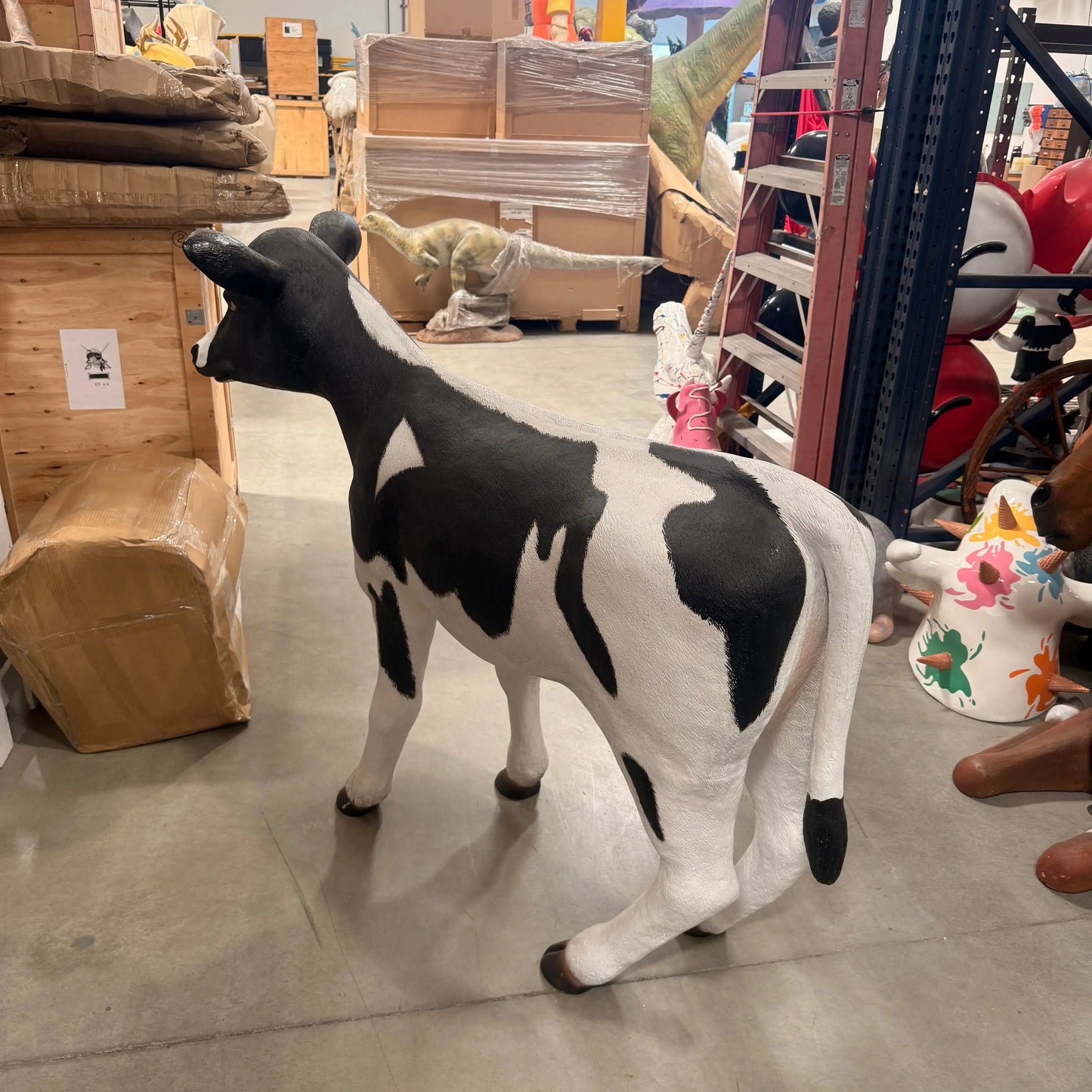 Holstein Calf Statue A0574-R007-PT