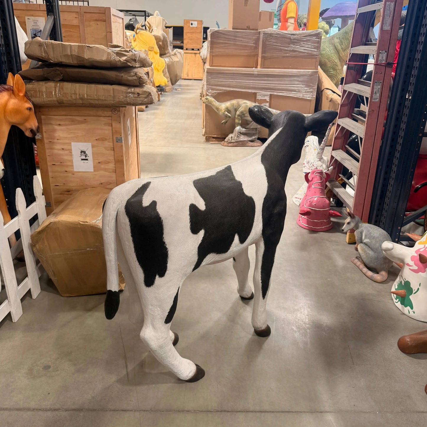 Holstein Calf Statue A0574-R007-PT