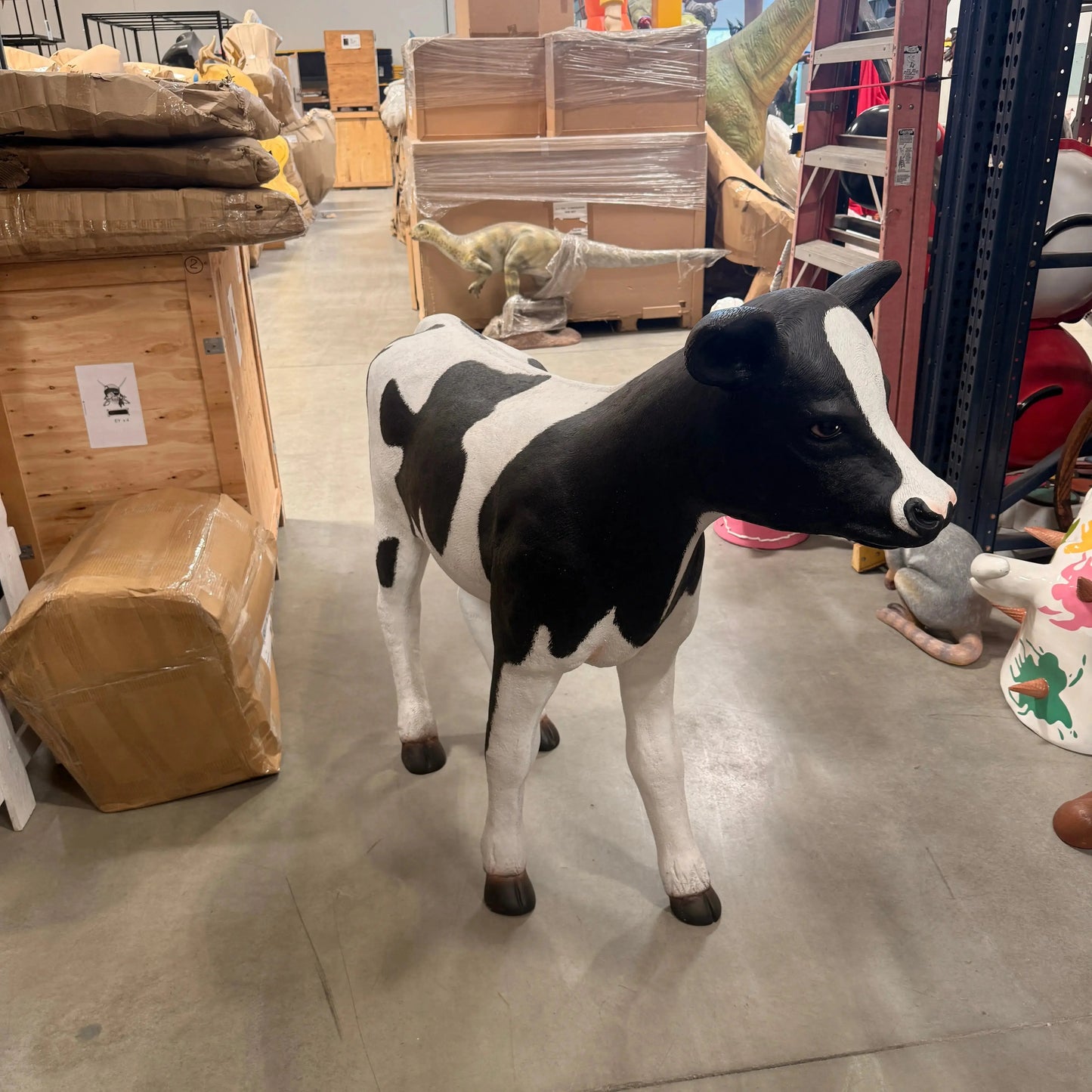 Holstein Calf Statue A0574-R007-PT
