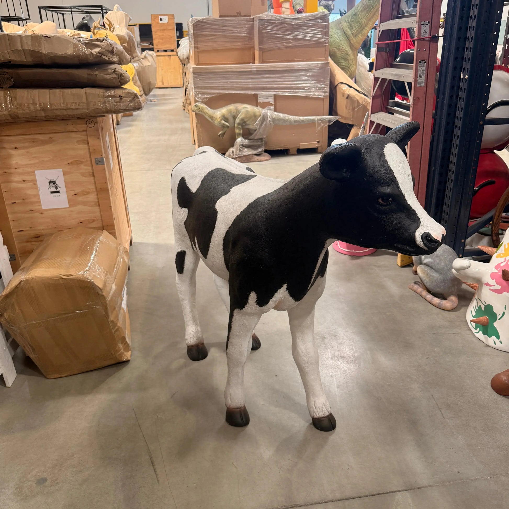 Holstein Calf Statue A0574-R007-PT