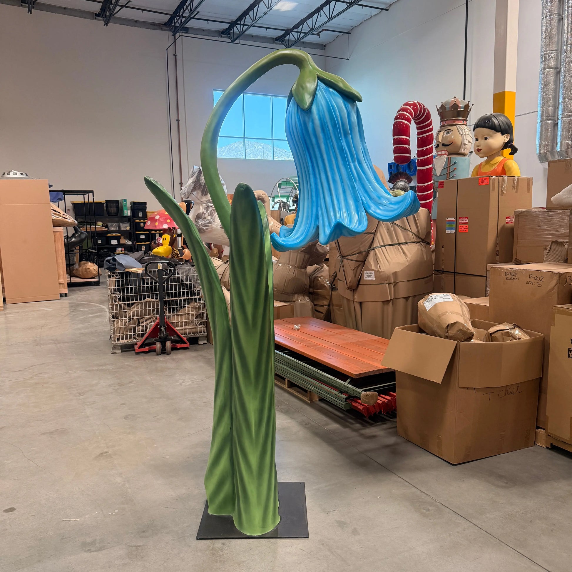 Giant Blue Flower Statue F0232B-2200-5-T