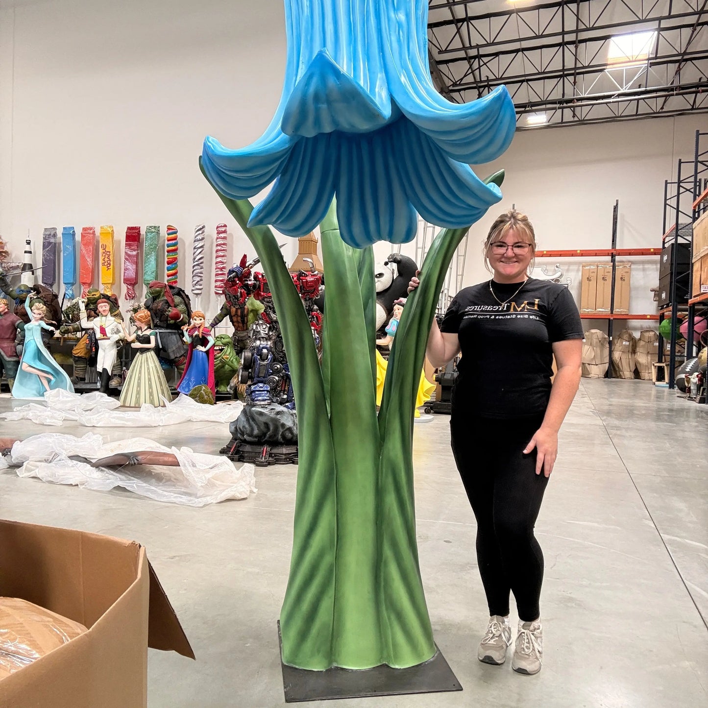 Giant Blue Flower Statue F0232B-2200-5-T