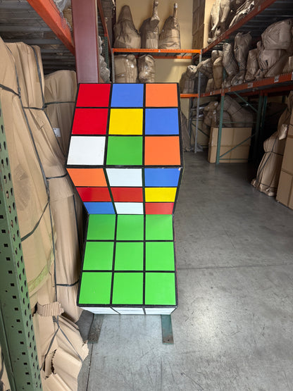 Stacked Giant Rubik Cube Statue