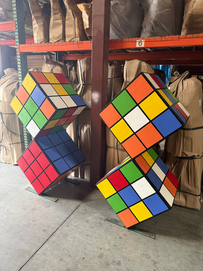 Stacked Giant Rubik Cube Statue