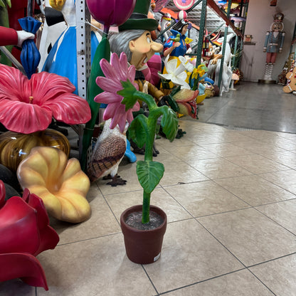 Small Pink Sunflower Statue