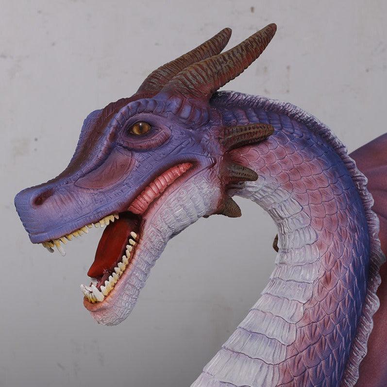 Small Purple Dragon Standing Statue