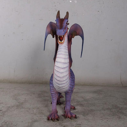 Small Purple Dragon Standing Statue