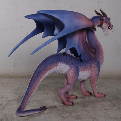 Small Purple Dragon Standing Statue