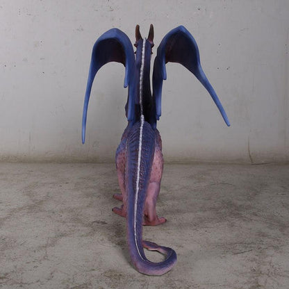 Small Purple Dragon Standing Statue