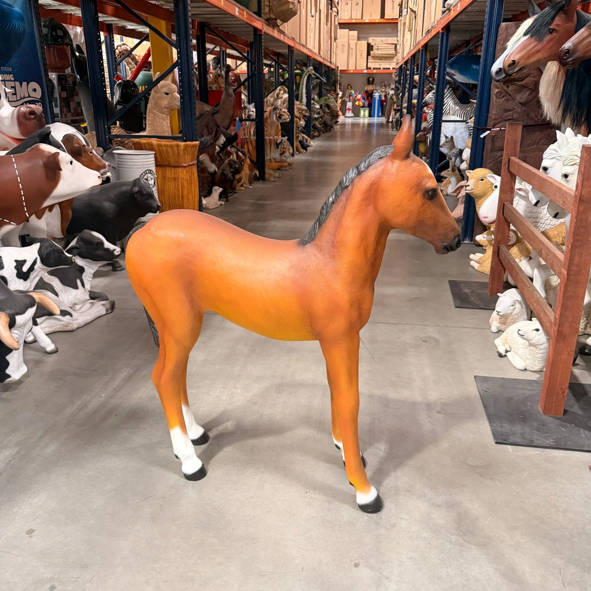 Pony Foal Horse Standing Statue A0332-120043-H