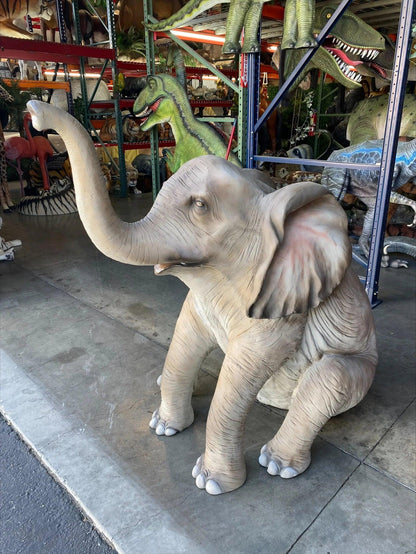 Sitting Elephant Statue - LM Treasures Prop Rentals 