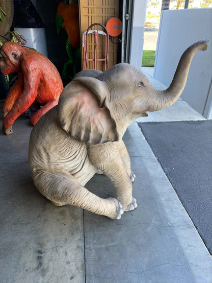 Sitting Elephant Statue