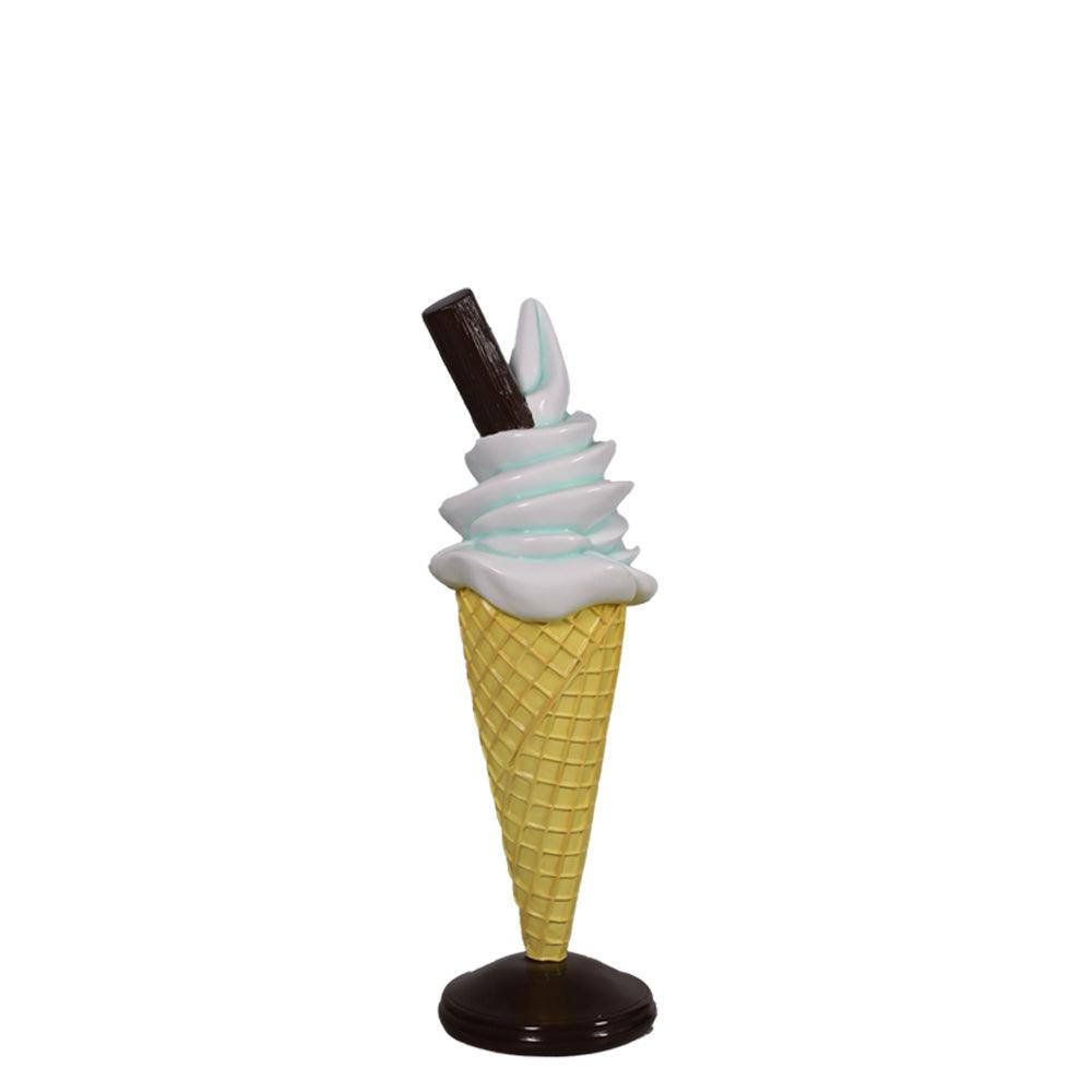 Small Mint Green Soft Serve Ice Cream Statue - LM Treasures Prop Rentals 