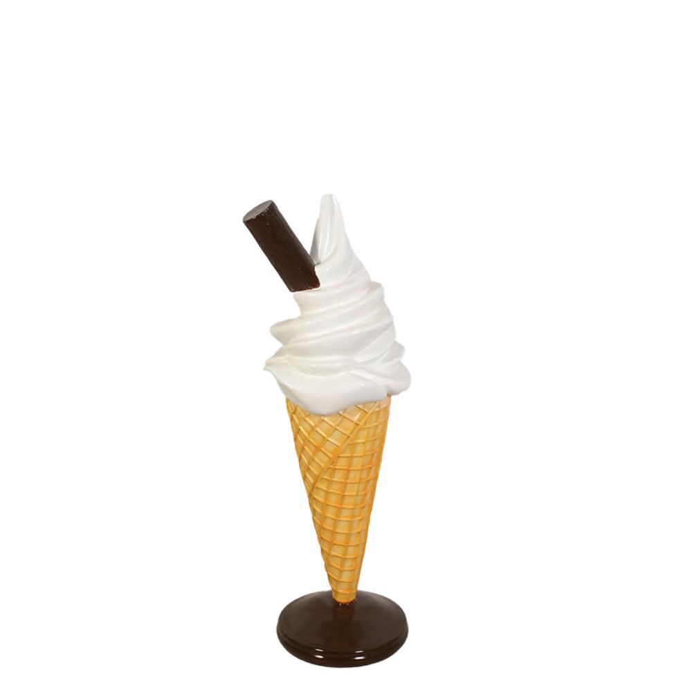 Small Vanilla Soft Serve Ice Cream Statue - LM Treasures Prop Rentals 