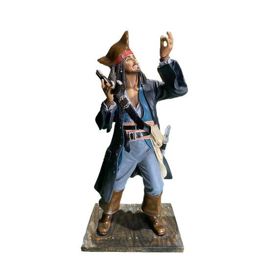 Pirate Jack With Coin Life Size Statue