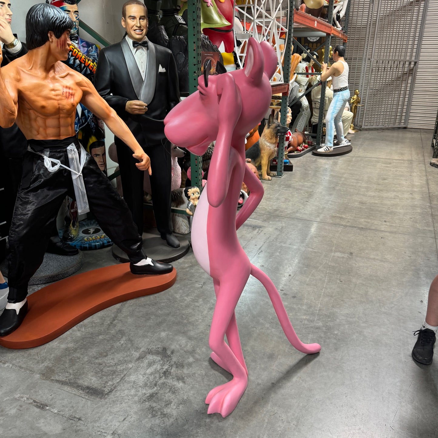 Standing Pink Panther Statue