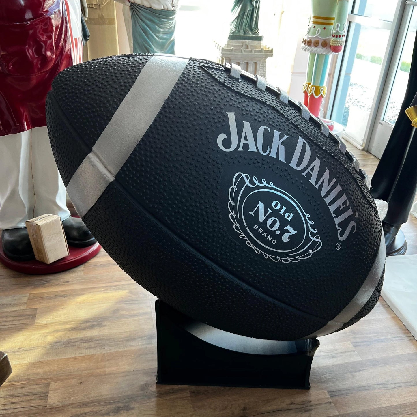 Large Jack Daniels Football Over Sized Statue