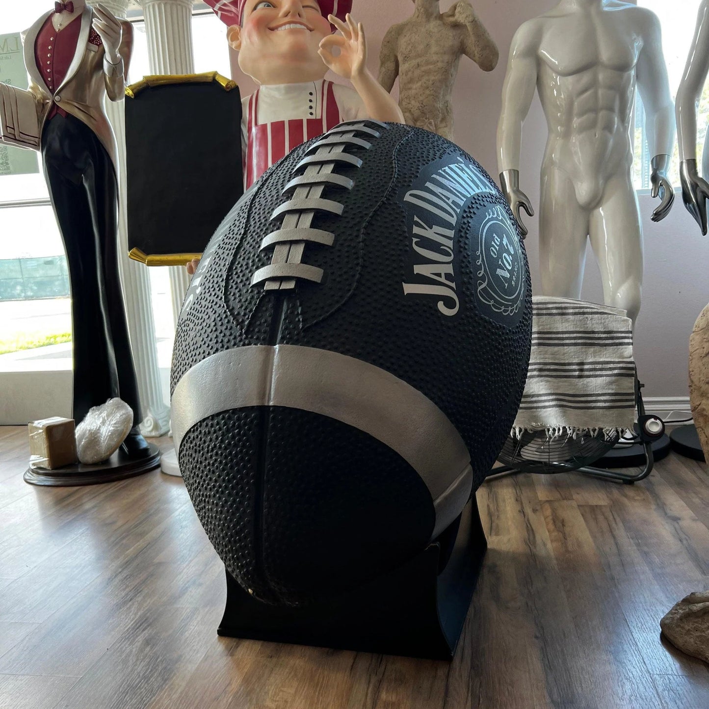 Large Jack Daniels Football Over Sized Statue