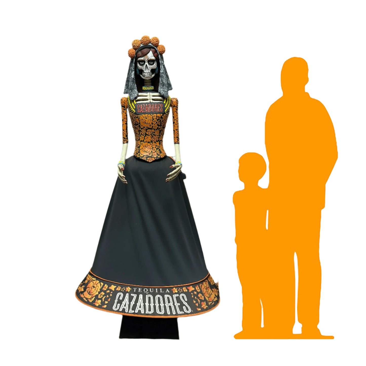 Skeleton Woman Cazadores Tequila Statue