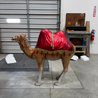Nativity Camel with Red Ceremonial Blanket Statue A0442-MD-A