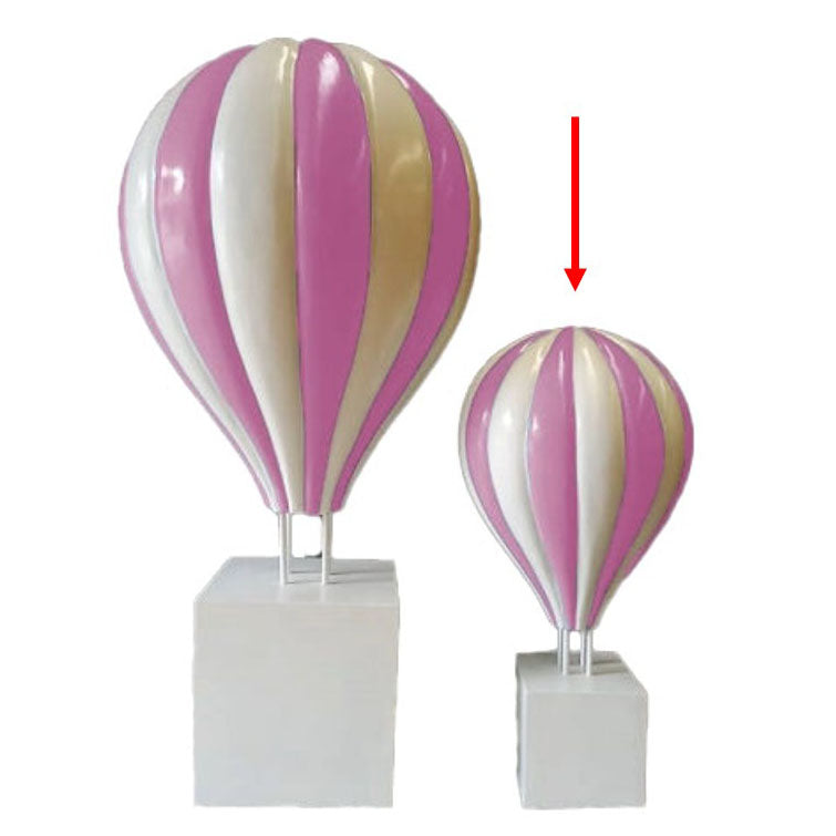 Small Pink Hot Air Balloon Statue