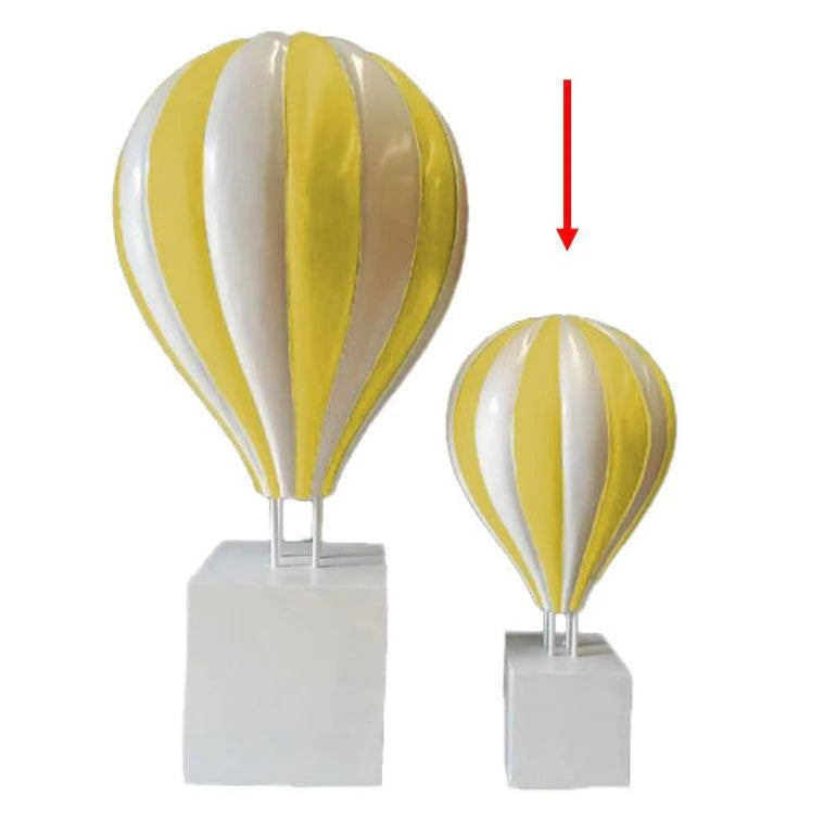 Small Yellow Hot Air Balloon Statue