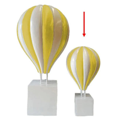 Small Yellow Hot Air Balloon Statue