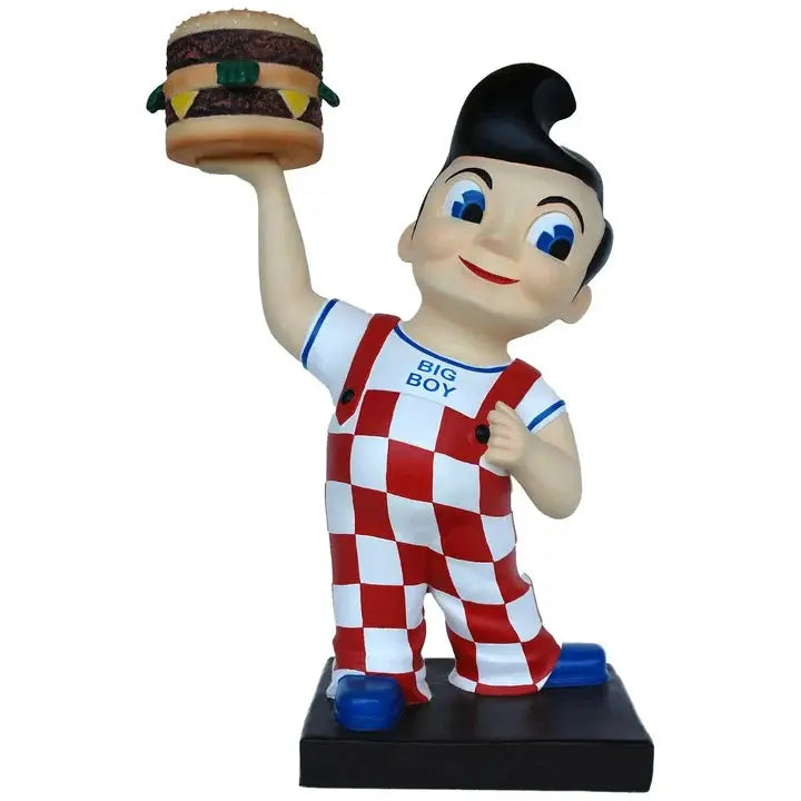 #1 Large Boy With Hamburger Statue R0307N-NO-A