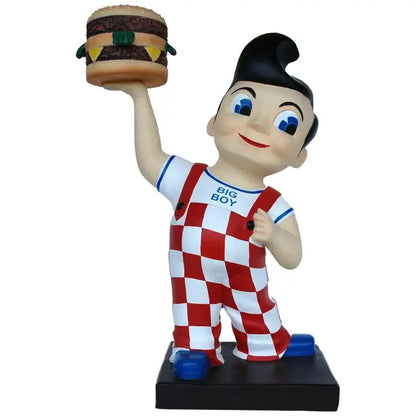 #1 Large Boy With Hamburger Statue R0307N-NO-A