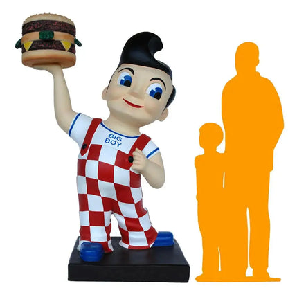 #1 Large Boy With Hamburger Statue R0307N-NO-A