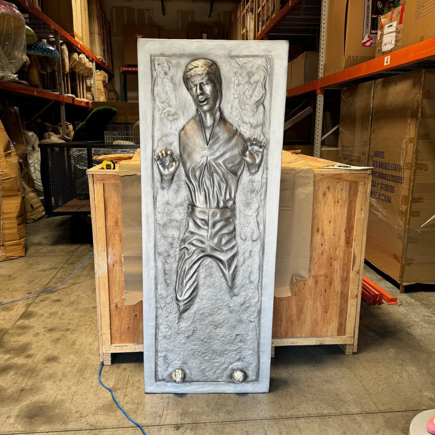 Carbonite Man Statue