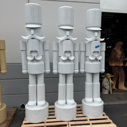 White Nutcracker Life Size Christmas Statue