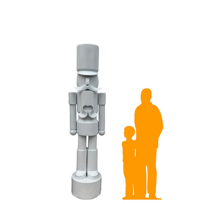 White Nutcracker Life Size Christmas Statue S0314W-NORD-P