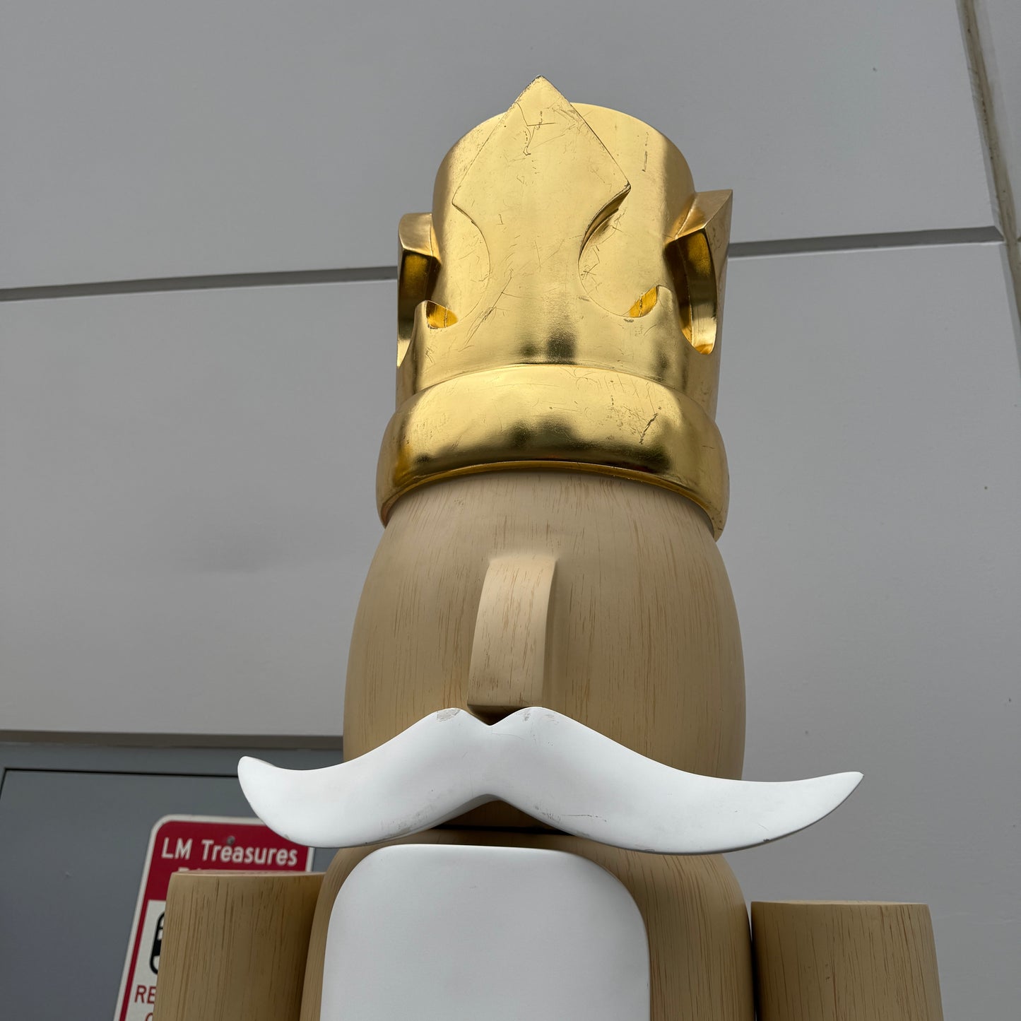 Wood Nutcracker Life Size Christmas Statue