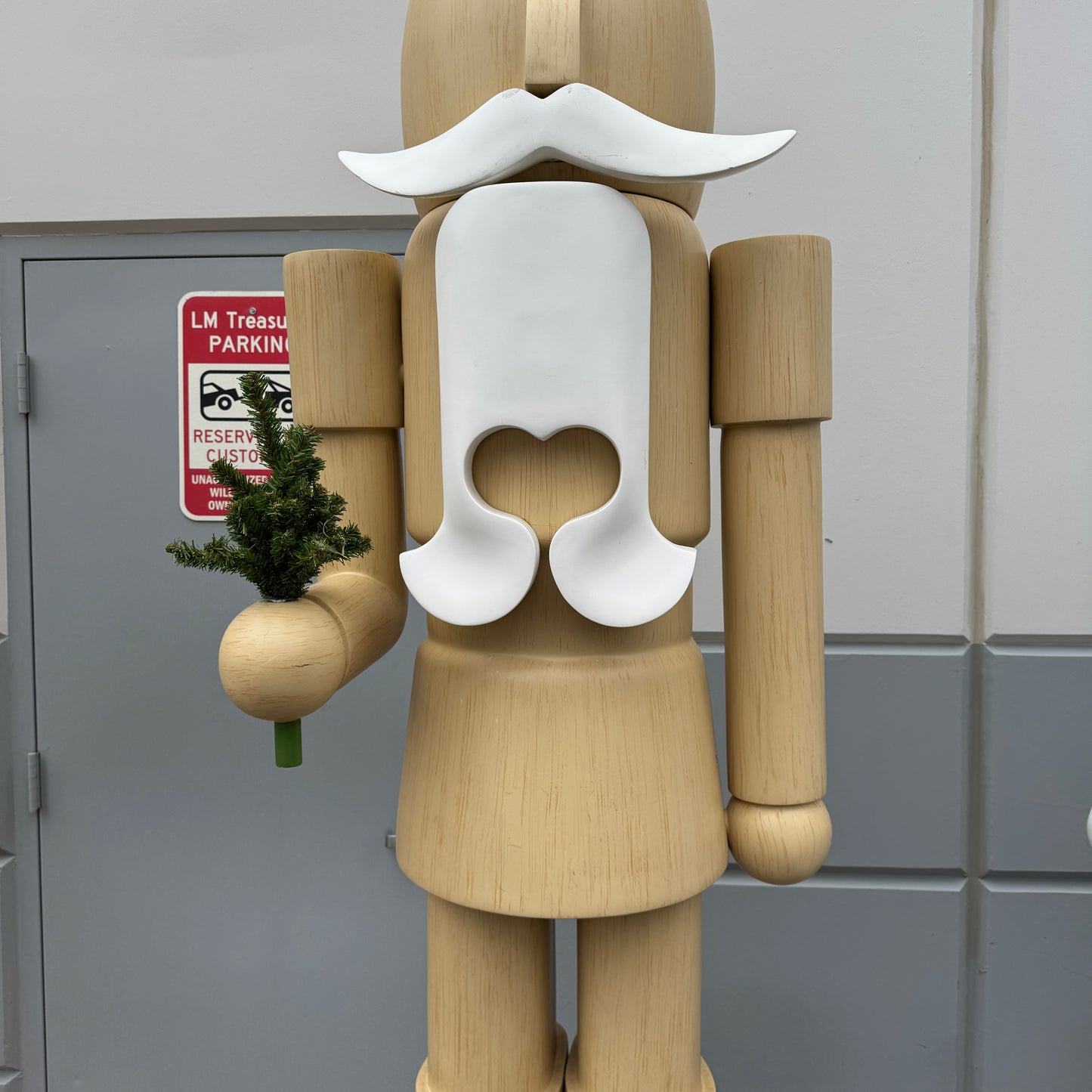 Wood Nutcracker Life Size Christmas Statue