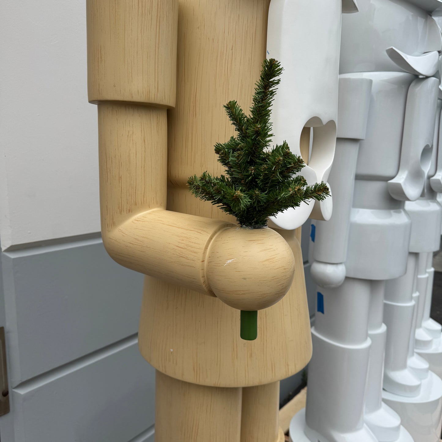 Wood Nutcracker Life Size Christmas Statue
