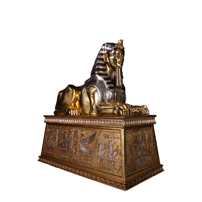 Egyptian Sphinx on Base Statue E0102GL-OTSPB-H