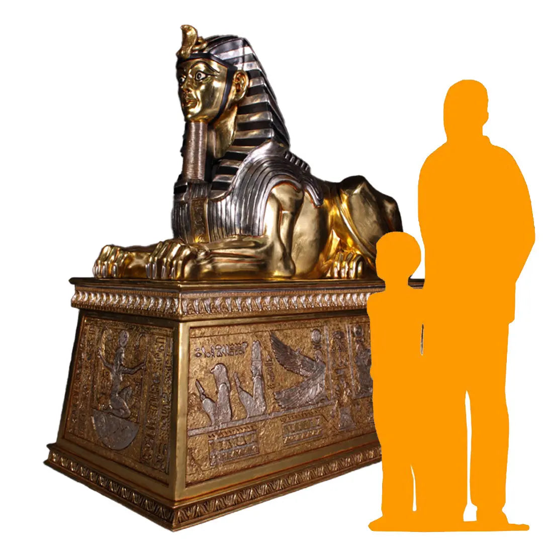 Egyptian Sphinx on Base Statue E0102GL-OTSPB-H