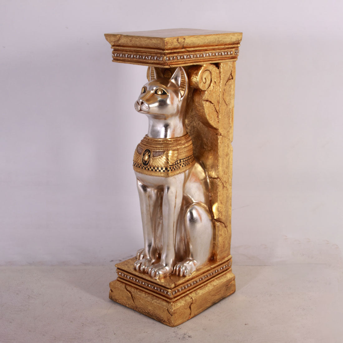 Egyptian Bastet Cat Pillar Life Size Statue