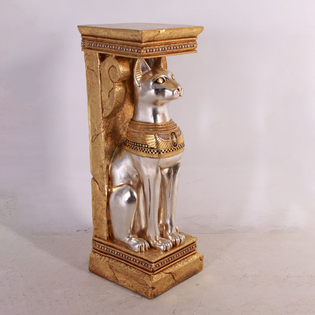 Egyptian Bastet Cat Pillar Life Size Statue