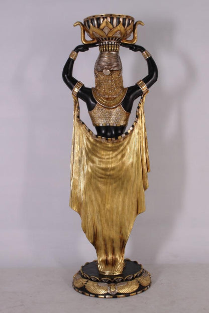 Egyptian Plant Holder Female Life Size Statue