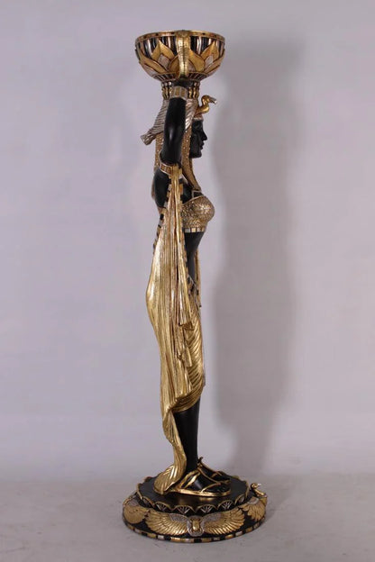 Egyptian Plant Holder Female Life Size Statue