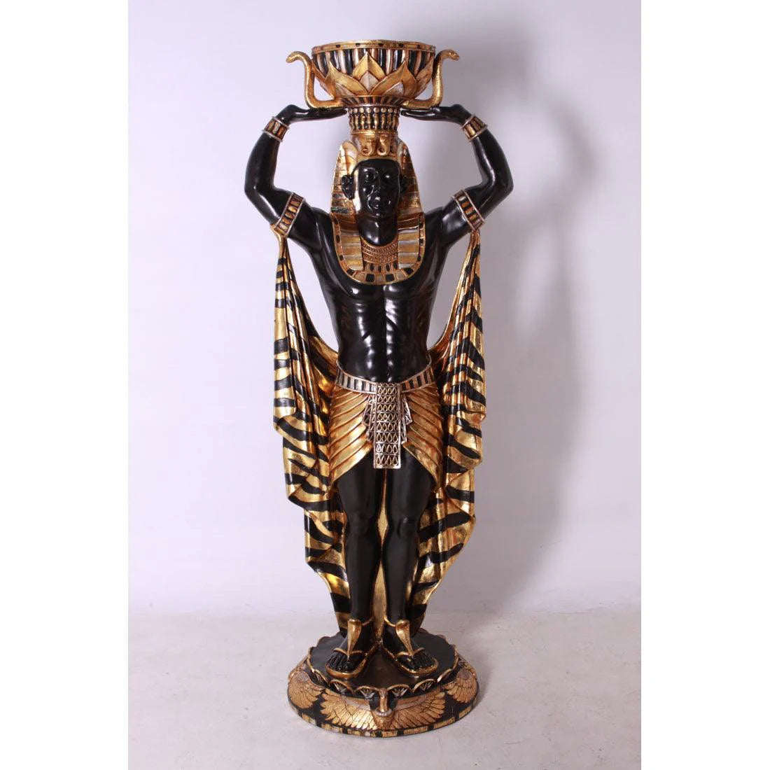 Egyptian Plant Holder Male Life Size Statue