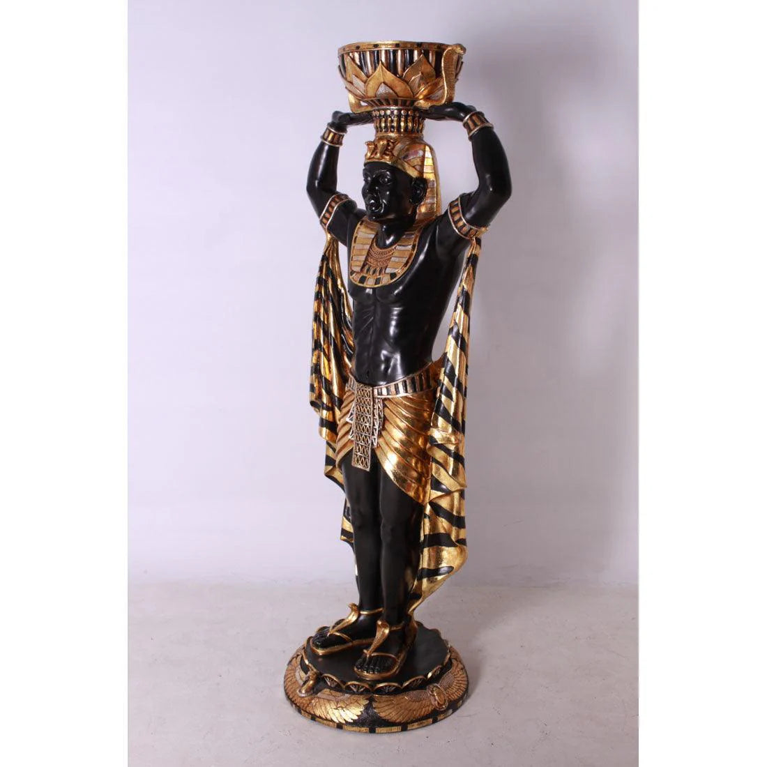 Egyptian Plant Holder Male Life Size Statue