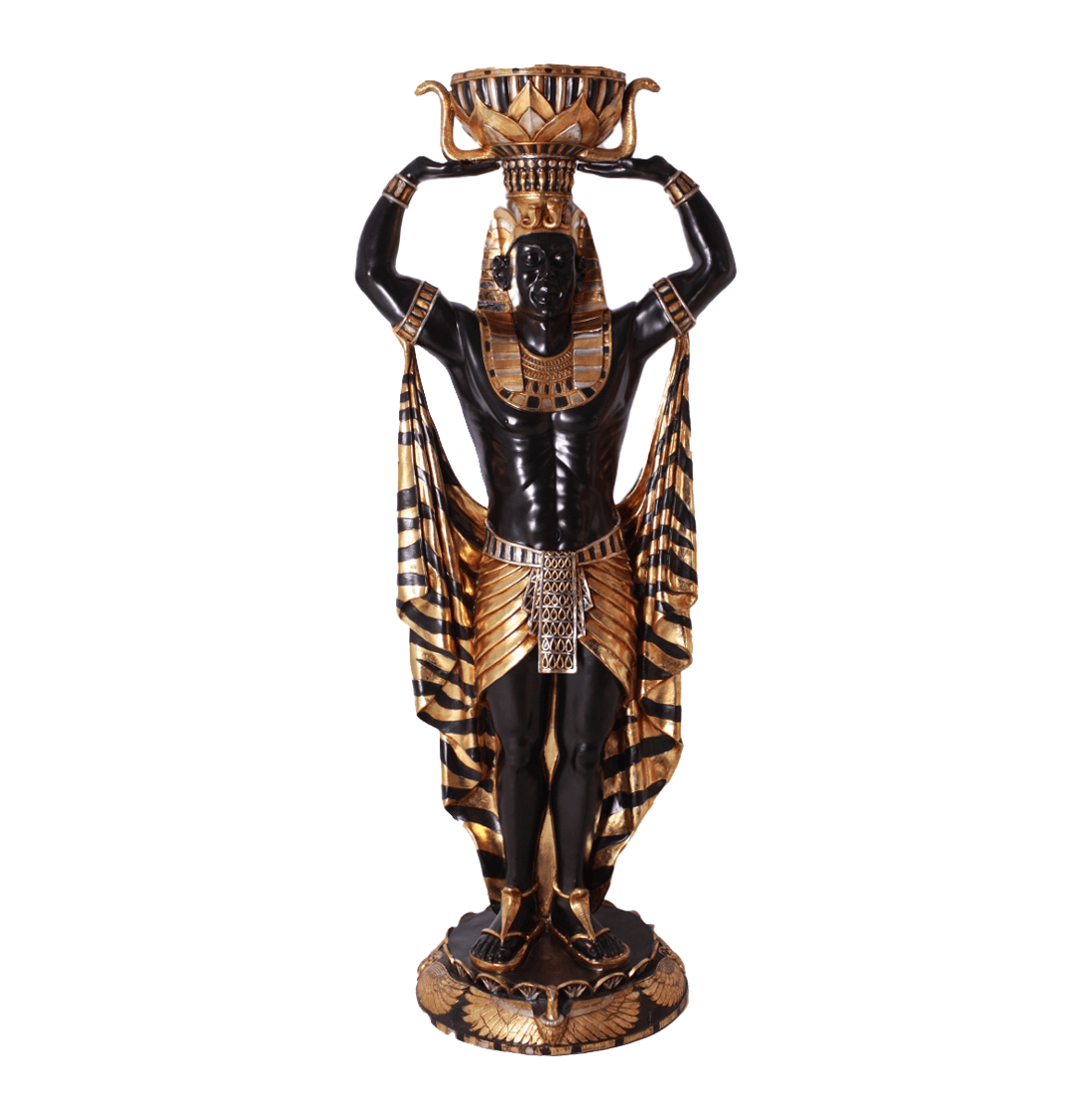 Egyptian Plant Holder Male Life Size Statue - LM Treasures Prop Rentals 