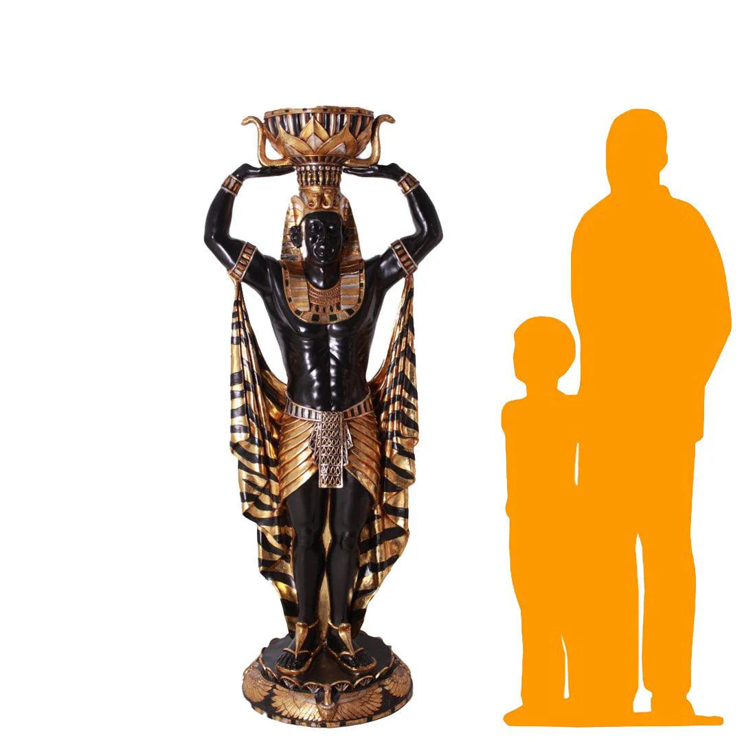 Egyptian Plant Holder Male Life Size Statue