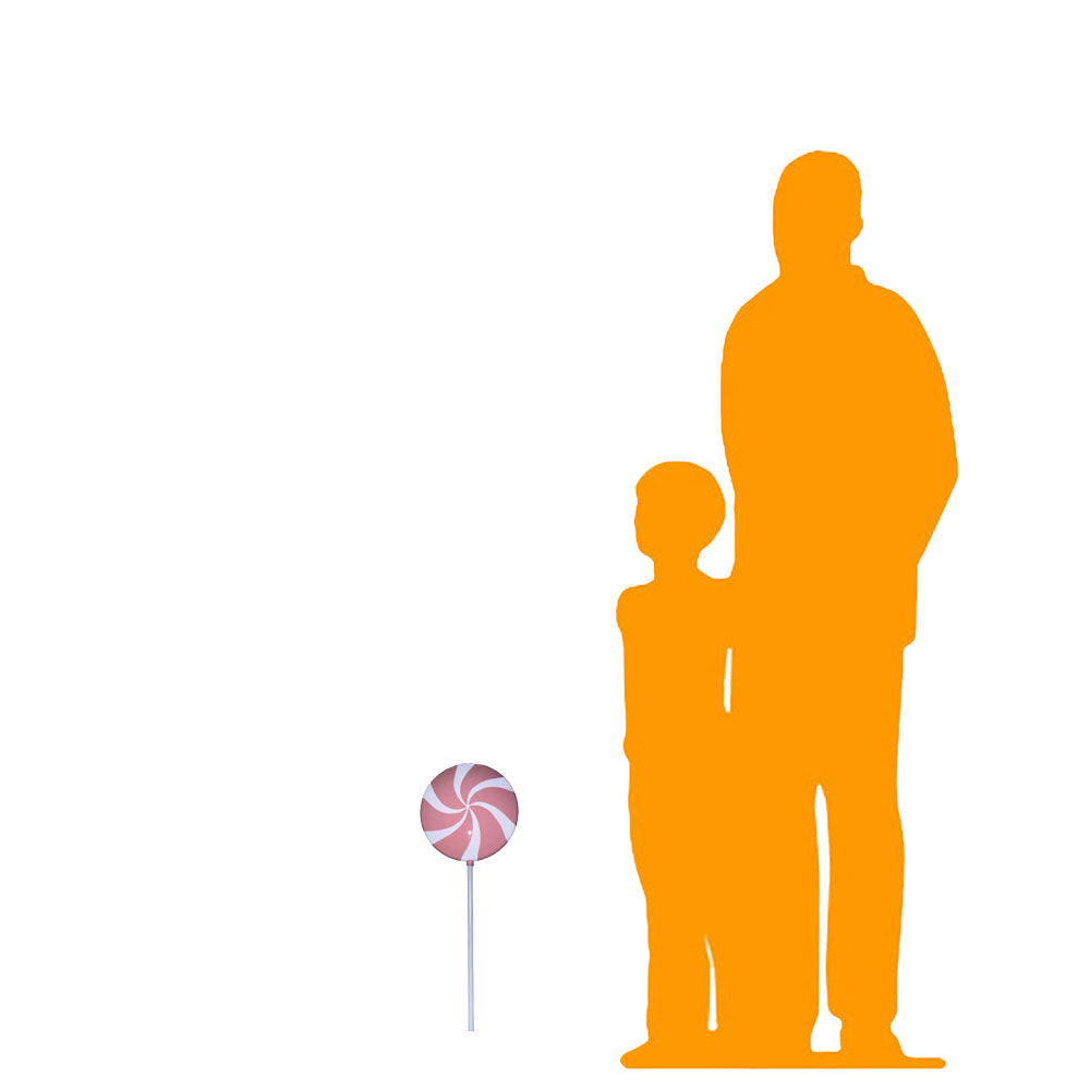 Small Twirl Pink Lollipop Statue F0021-RLP-P