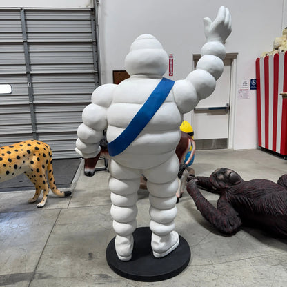Tire Man Waving Life Size Statue LS362B-QV-A