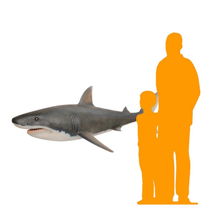 Great White Shark Statue - LM Treasures Prop Rentals 